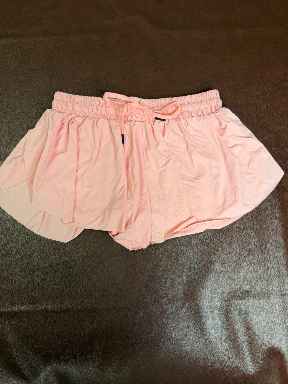 Light Pink Women's Elastic Waist Shorts